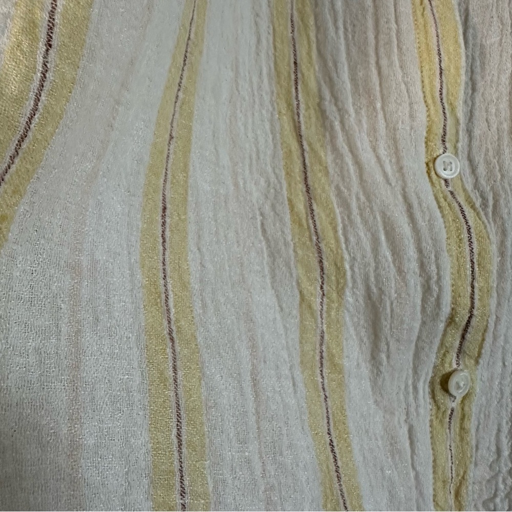 Outerknown Costa Linen Stripes Button Up Shirt Size Small - Picture 6 of 10